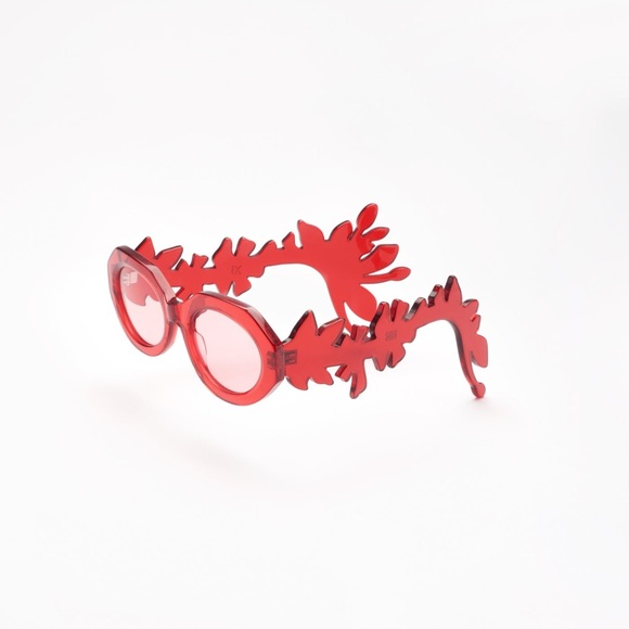 Red Designer Collab Sunglasses - Picture 2 of 4